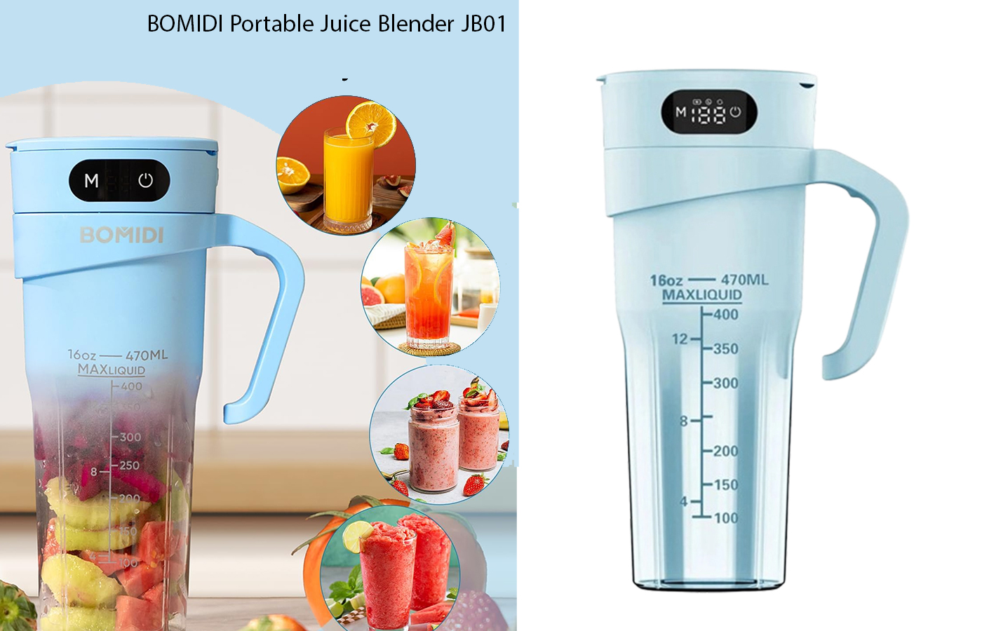 مخلوط‌ کن شارژی قابل حمل شیائومی مدل BOMIDI Portable Juice Blender JB01